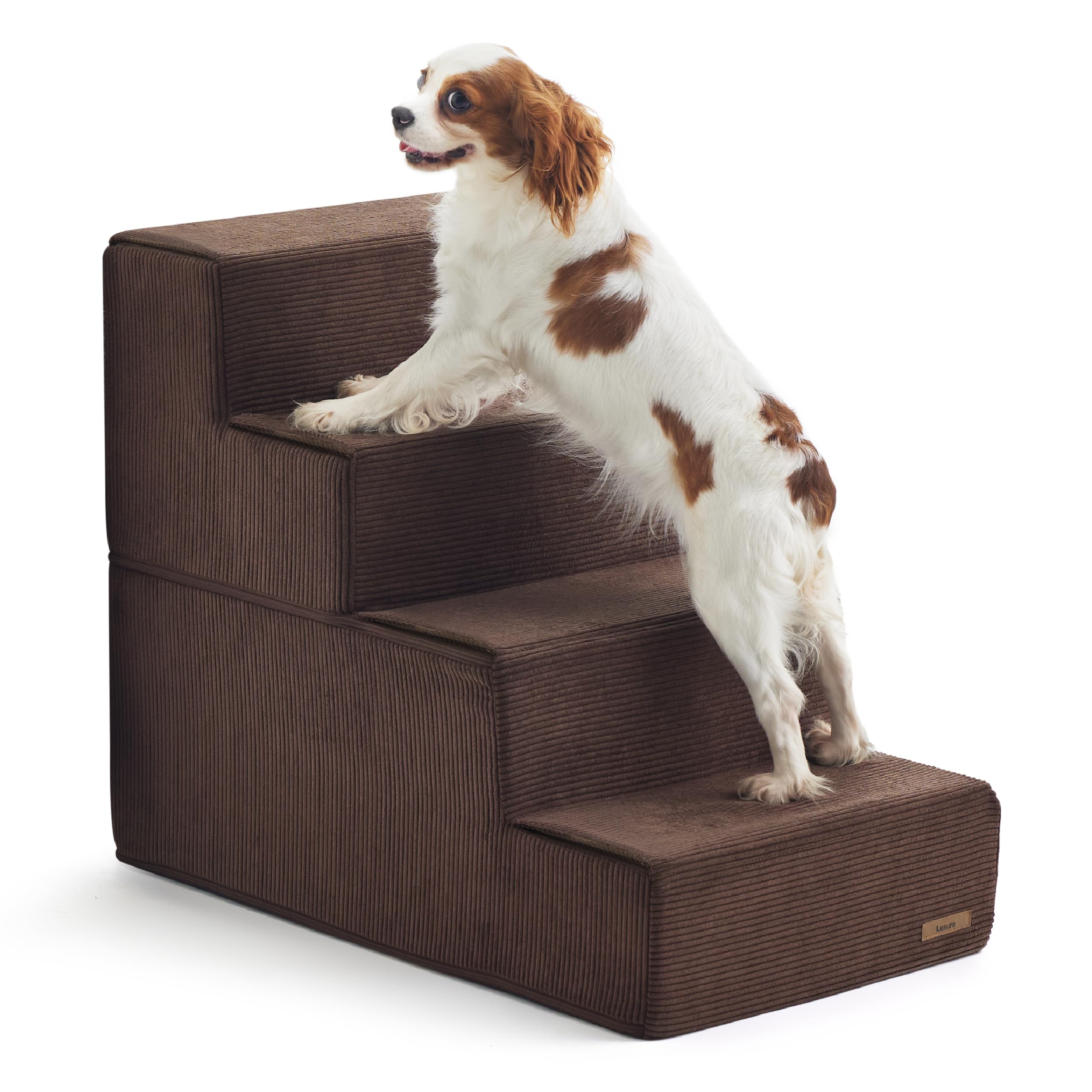 Lesure Dog Stairs for High Beds Extra Wide Pet Stairs for Large/Medium/Small Dogs and Old Cats