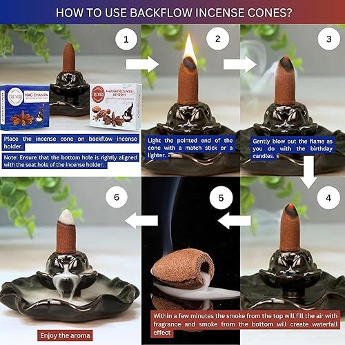 Vista 148 de Paquete combinado de conos de incienso de reflujo – 10 opio + 10 conos de incienso perfumados de cannabis