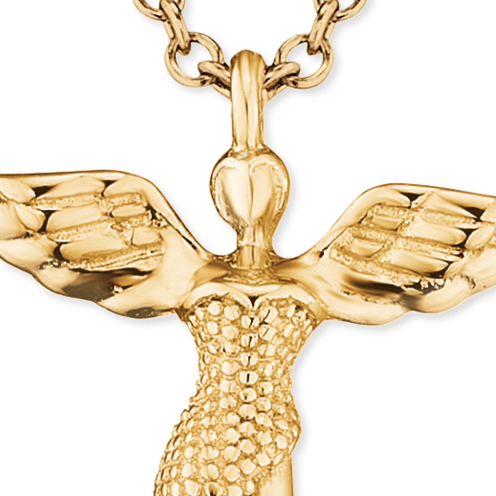 Engelsrufer Damen Halskette aus Sterling Silber mit Engel Anhänger, Karabinerverschluss, in zwei Längen verstellbar, nickelfrei, Allergiker geeignet