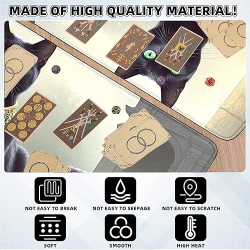 Miniatura 6 de MTG - Tapete de juego para MTG TCG de 24 x 14 pulgadas, tapete de juego entintado con bolsa de almacenamiento, superficie de goma lisa, juego de