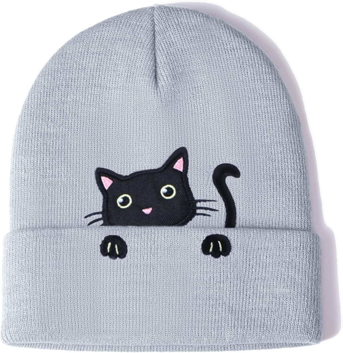 Women’s Cat Beanie Cute Cat Lover Gifts Animal Knitted Hats Christmas Stocking Stuffers for Women Girls