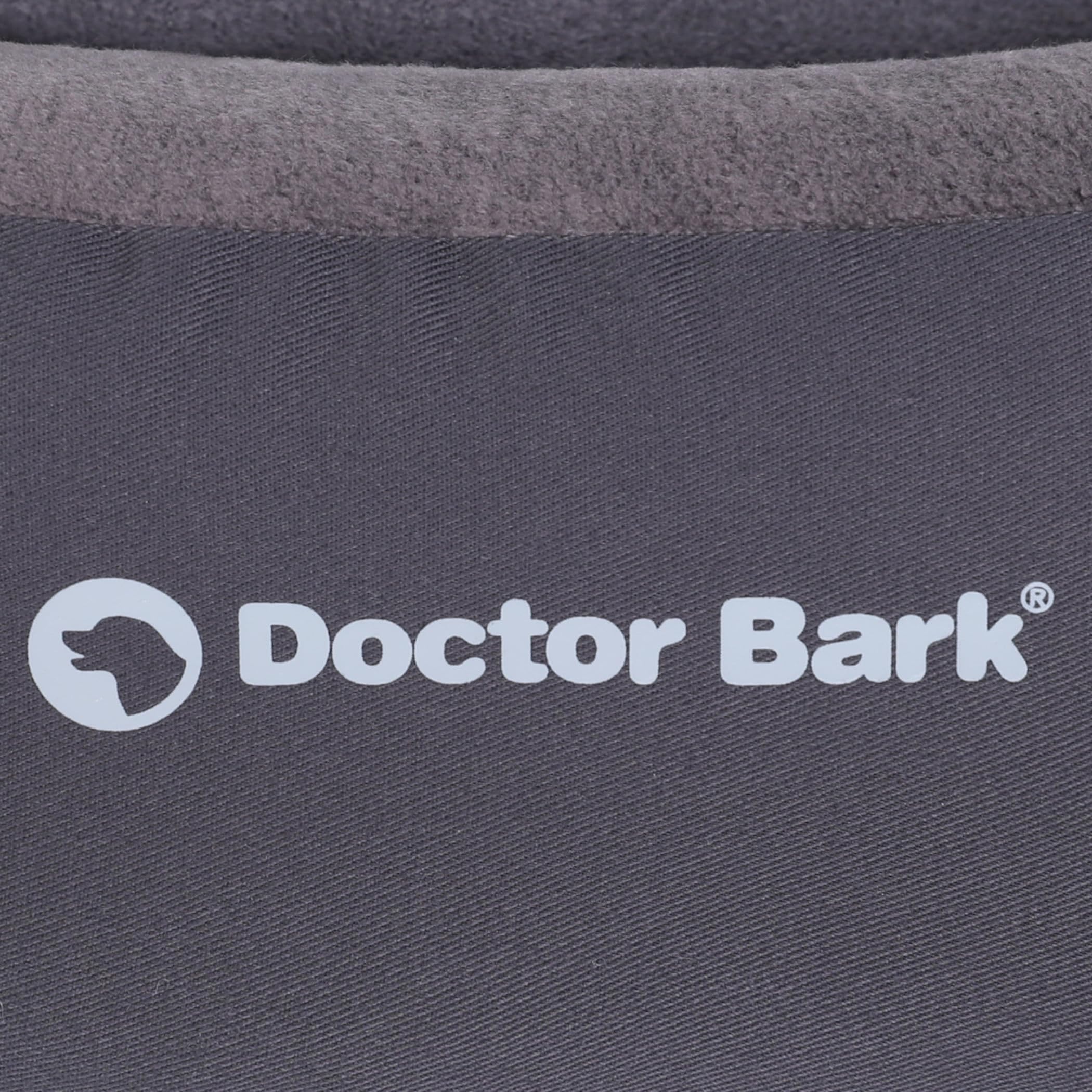 Doctor Bark Hundekorb Mittelgroße Hunde, Hundebett Weich, Rund, Flauschig - Kuscheliges Hundenest mit Wendekissen Fleece/Baumwolle - GreenLabel Hunde Bett (M - 60x50 cm, Grau)