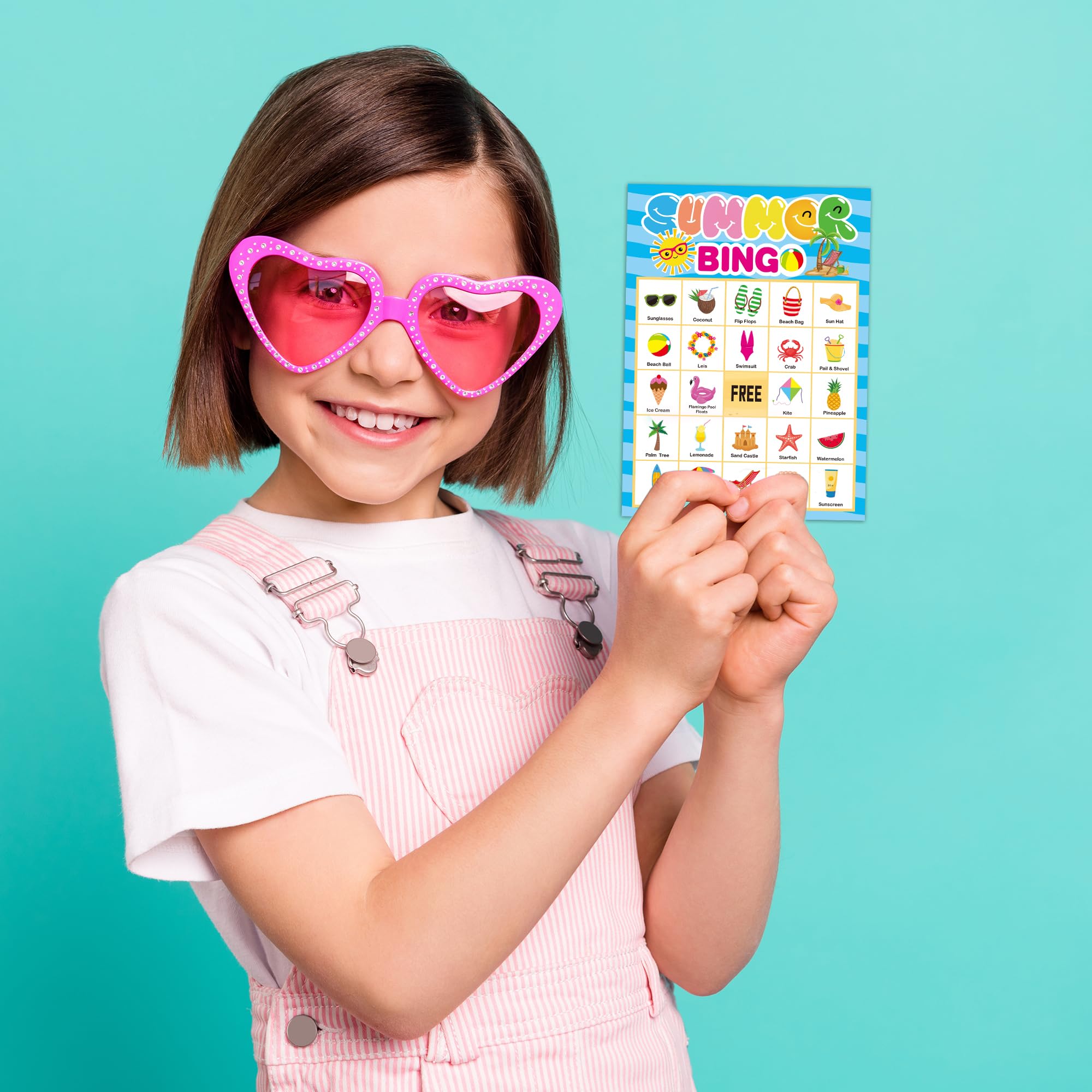 Juegos de fiesta de verano, juego de bingo de verano para niños, recuerdos de fiesta en la piscina, 24 jugadores, juego de mesa, juego de cartas de bingo para actividades de grupo grande