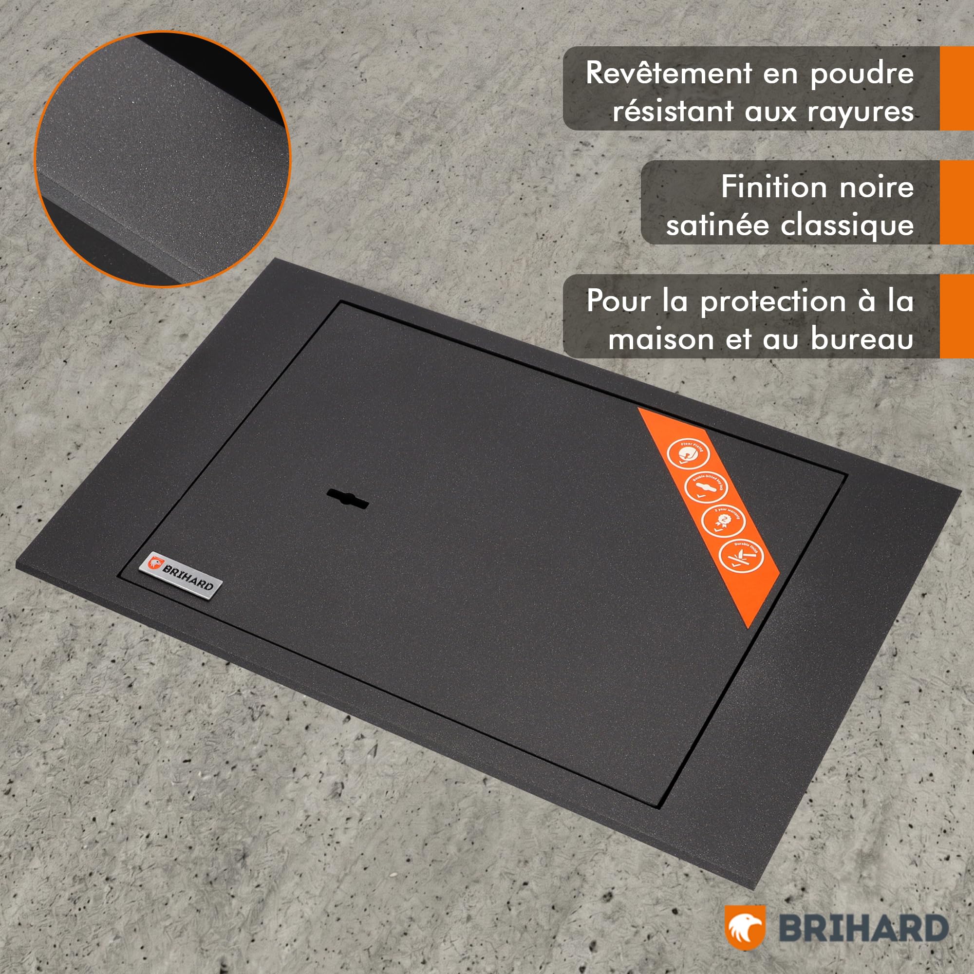Coffre-Fort Encastrable A4 13,5L Avec Serrure À Clé, Coffre De Sol Antieffraction Caché Pour Argent, Bijoux, Documents – Coffre En Acier Robuste Pour Sécurité Domestique