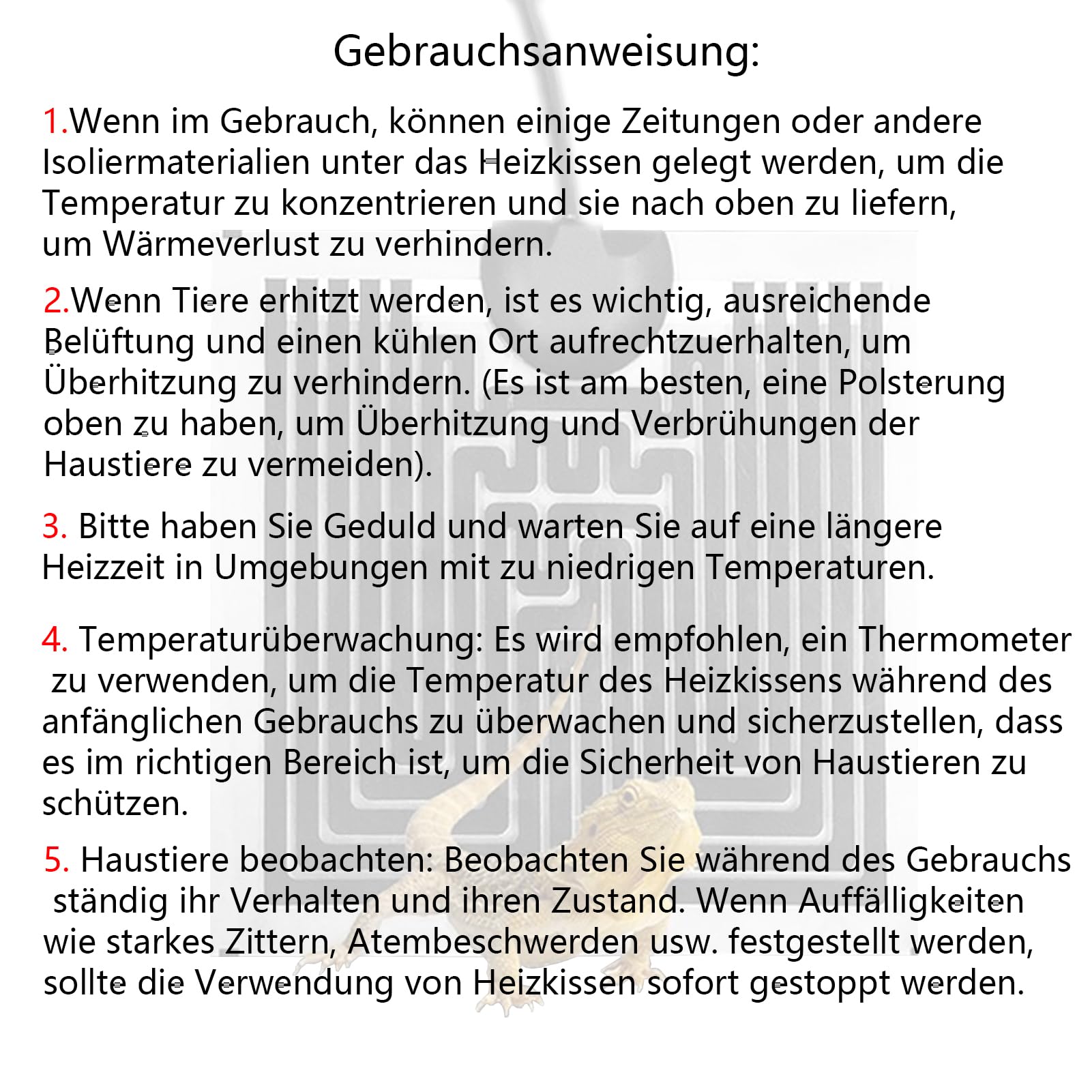 CAM2 poduszka grzewcza do szkła, regulowana podkładka grzewcza dla gadów z regulacją temperatury dla gadów, węży, jaszczurek, gekonów, pająków, gąsienic, poduszka grzewcza do akwarium (5W)
