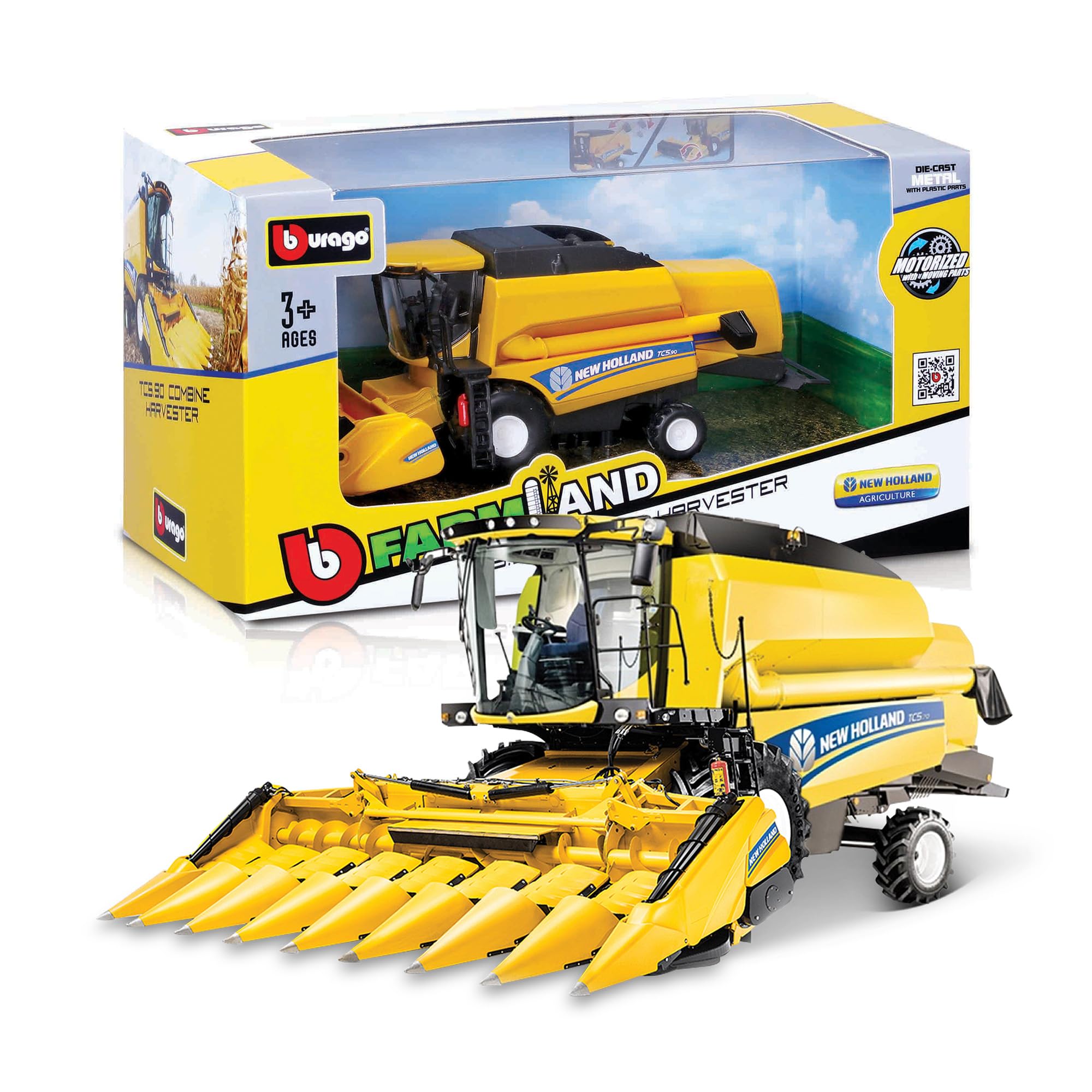 BBURAGO FARMLAND NEW HOLLAND TC5.90 MIETITRICE GRANO/MAIS - 18CM