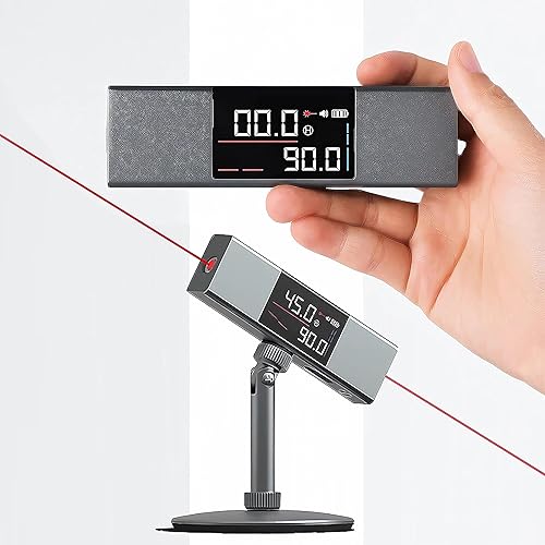 Buscador de ángulo digital, medidor de ángulo digital recargable, herramientas de trabajo de madera 3 en 1, inclinómetro de cubo con luz de fondo,
