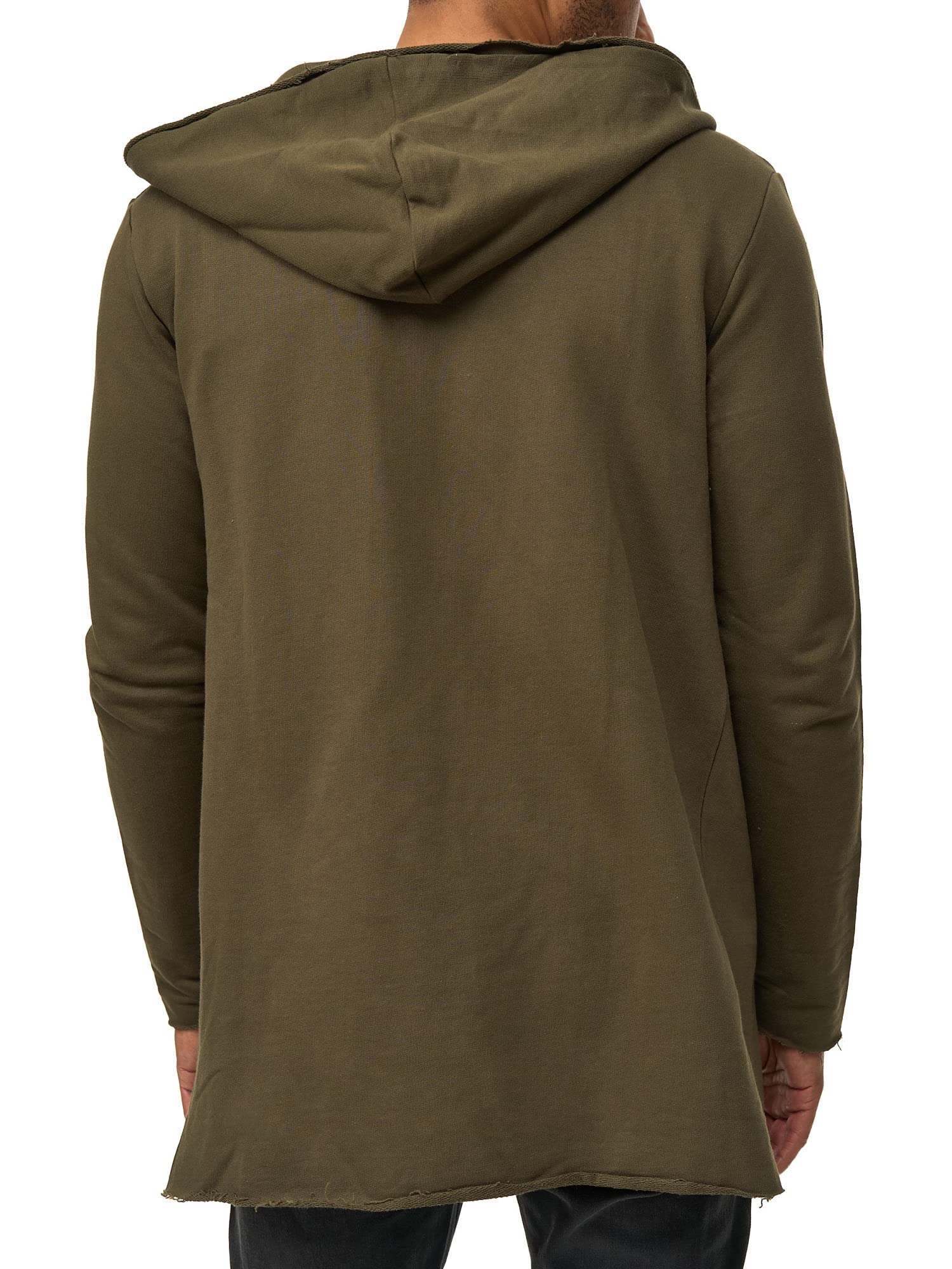 Indicode Herren Brekstad Oversize Sweatjacke aus Baumwolle mit Kapuze
