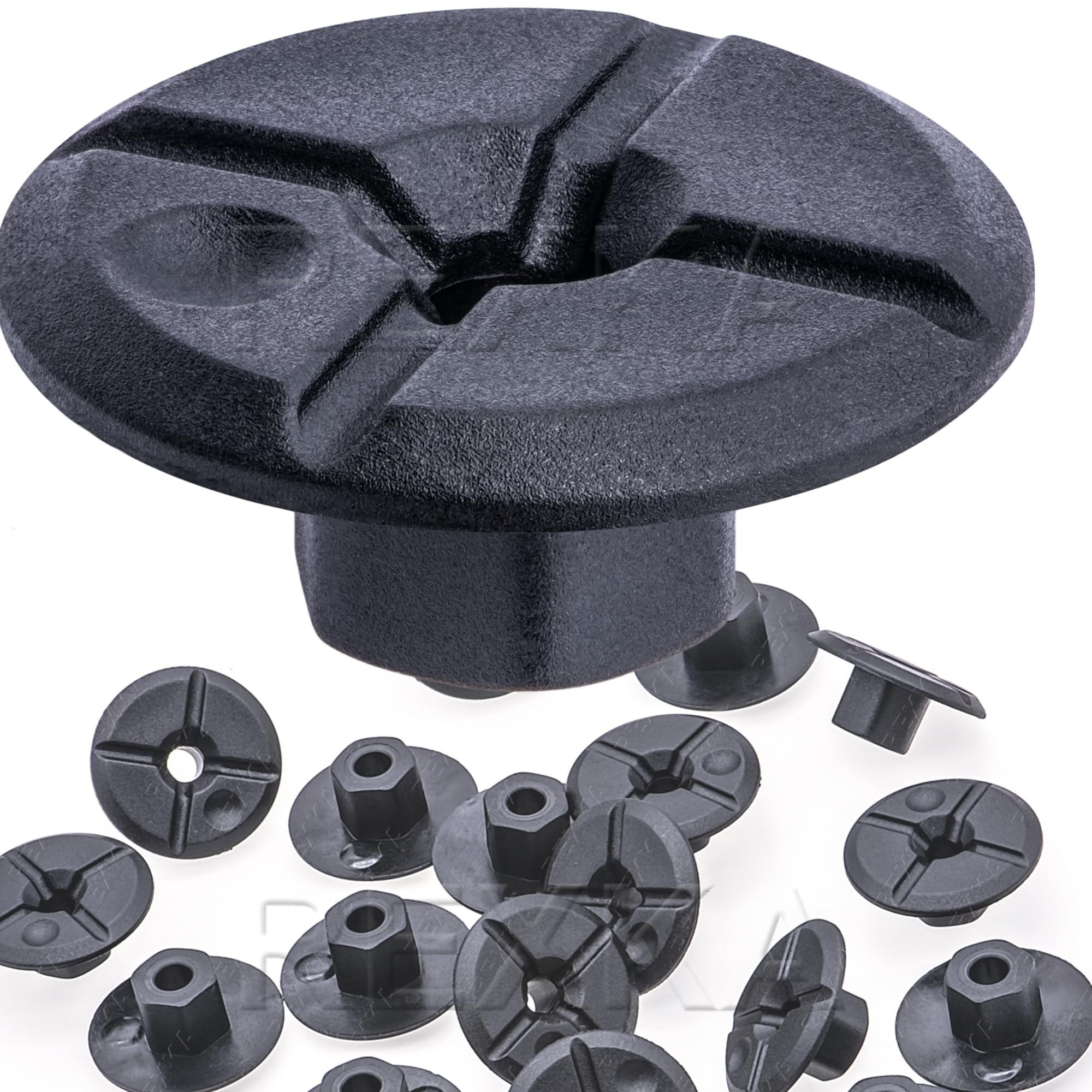 Rexka 30pcs Front Fender Liner Wheel Arch Splash Shield Nut for Mercedes Benz 2019900050 Mercedes-Benz Plastic Nut - Self-Threading (4.2 mm)