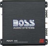Vista 5 de BOSS Audio Systems R4002 serie Riot amplificador estéreo de audio para auto – 800 W de alta salida, 2 canales, clase A/B, 2/4 ohmios, entradas