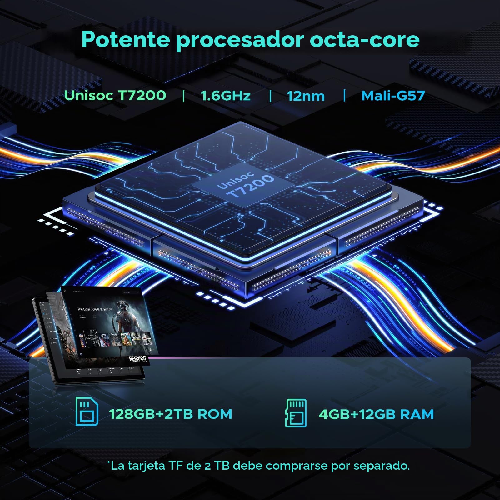 U11 Android 16 Tablet 11 Pulgadas, 16GB RAM+128GB ROM/2TB TF Tableta para Niños, Batería 8580 mAh, HD 90Hz, 13MP+5 MP/WiFi 5G/Face ID/Widevine L1/GMS/GPS/OTG/Audio 3.5mm Jack Tablets Gaming