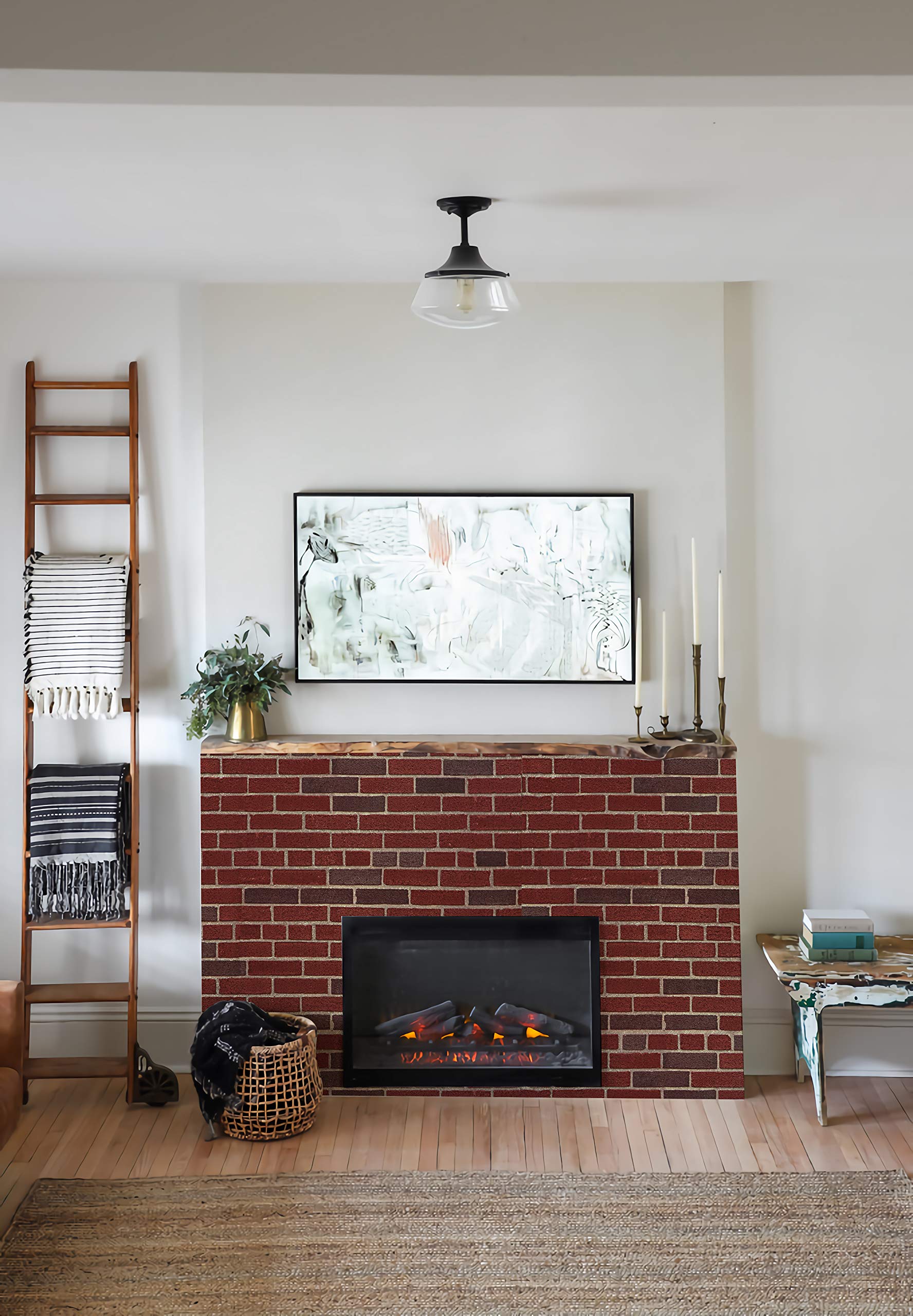 Brick Effect SelfAdhesive Vinyl Wallpaper Peel and Stick 3D Vintage Brick Stone Pattern