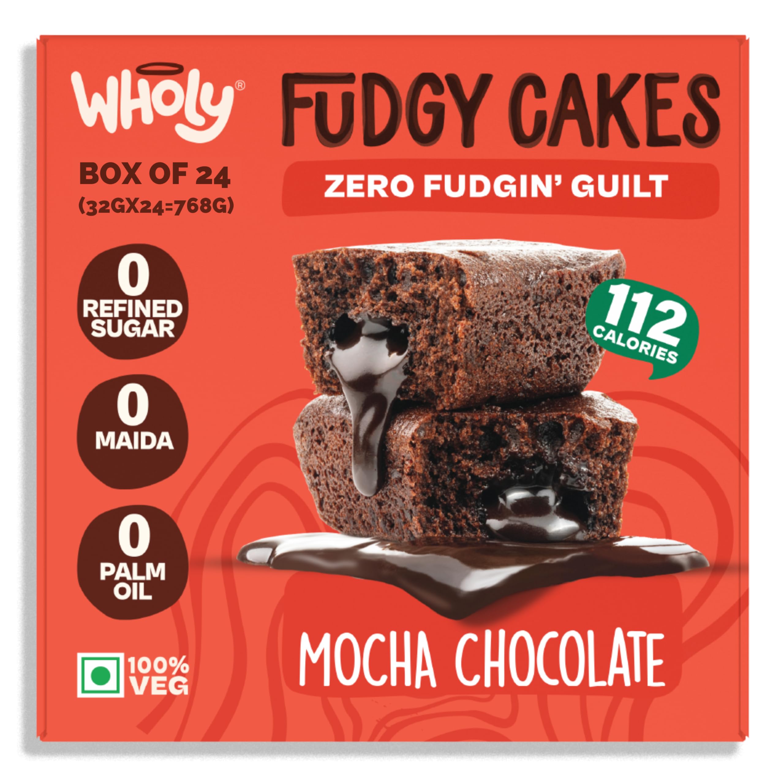 Wholy Wholegrain Coffee Fudgy Center Filled Cake | High Fibre | Moist & Delicious | Eggless | Trans Fat Free | Multigrain Nutritious Balanced Snack - 40g (Pack Of 24)-picture-15