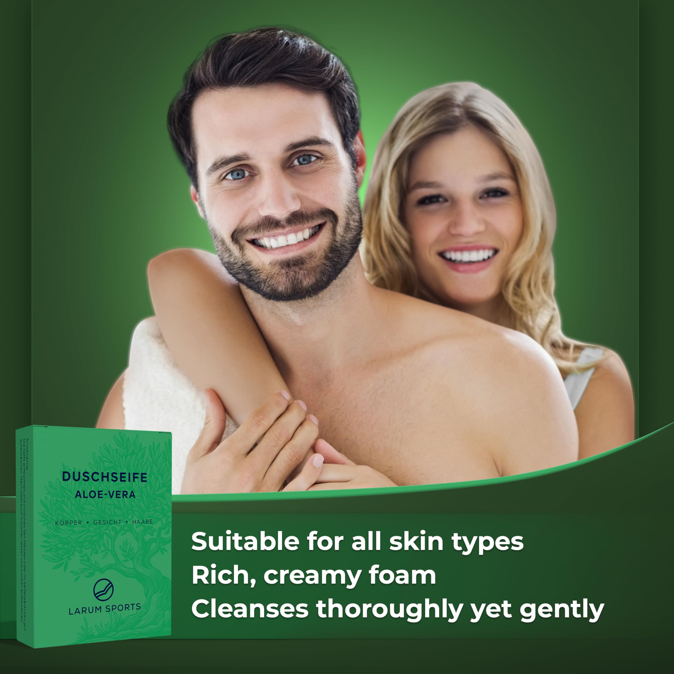 larum sports Natural Soap Bar ALOE VERA, Body Soap Bar for Women, Hair Face and Skin, Organic Soap - Image 4