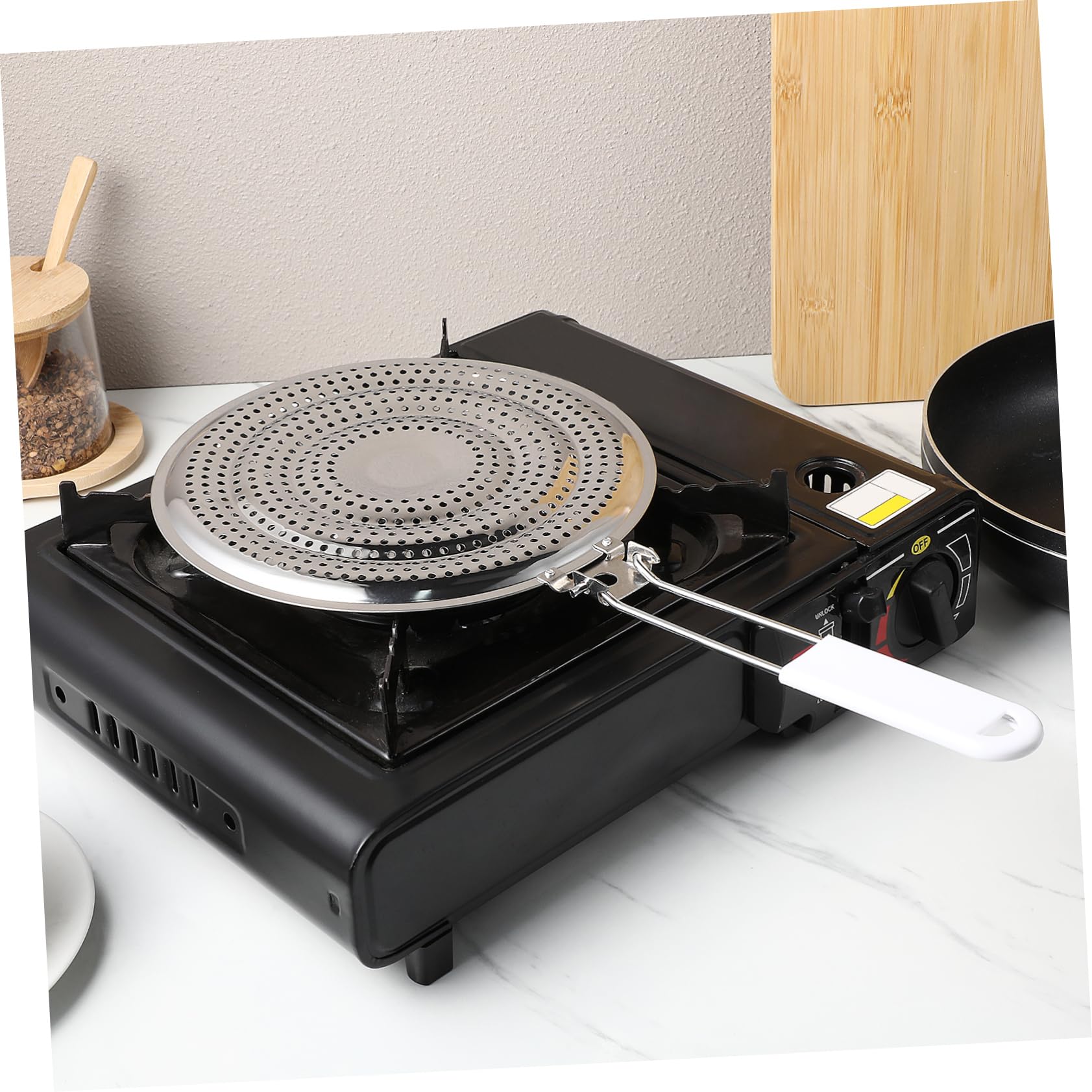 HEALEEP Hollow Handle Insulation Pad Induction Thermal Guide Plate for Efficient Cooking Multipurpose Hot Pads for Stoves Gas and Electric Cookers Easy Storage Wall Hanging Feature