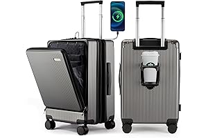 20-Inch PC Hardside Expandable Suitcase with Laptop Compartment
