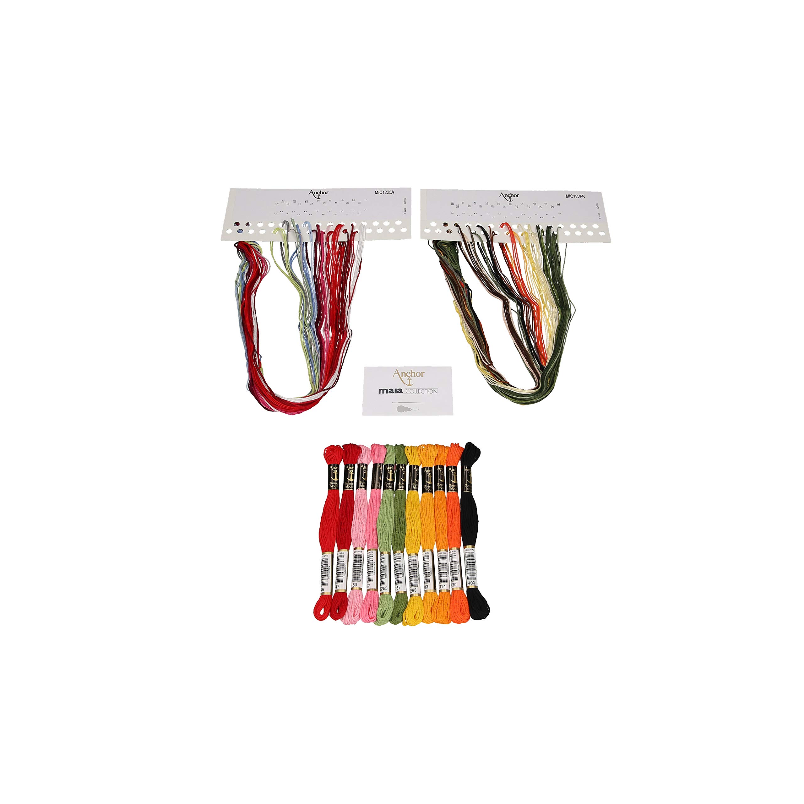 Kit Point De Croix Anchor MAIA - Spring Butterflies 2013 - 30x30cm Complet (toile, Fils, Aiguille)