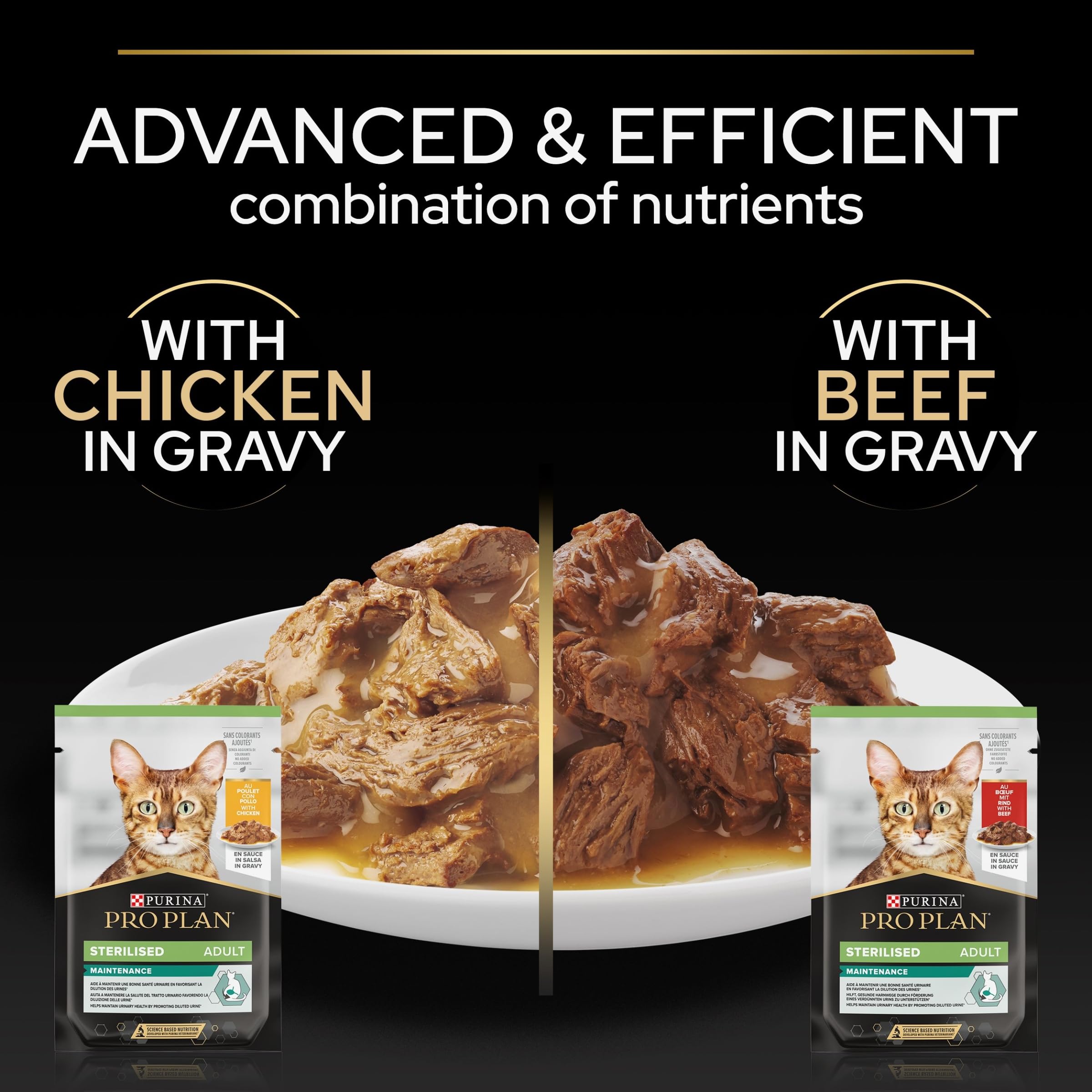 PRO PLAN Sterilisiert Rindfleisch Huhn 40 x 85 g