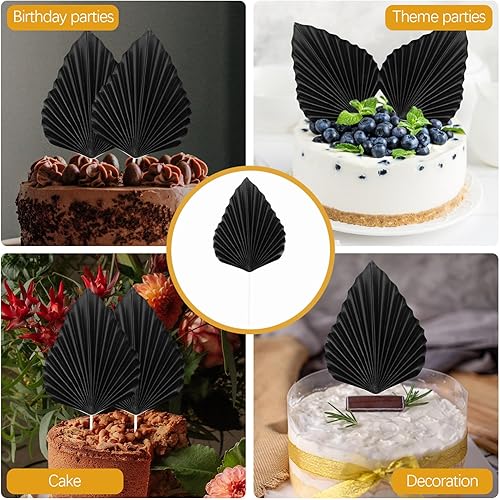 Miniatura 7 de 10 piezas de hojas de palma para tartas de papel de hoja de palmera, insertos de pastel de hojas de Monstera para cupcakes, decoración de pastel de
