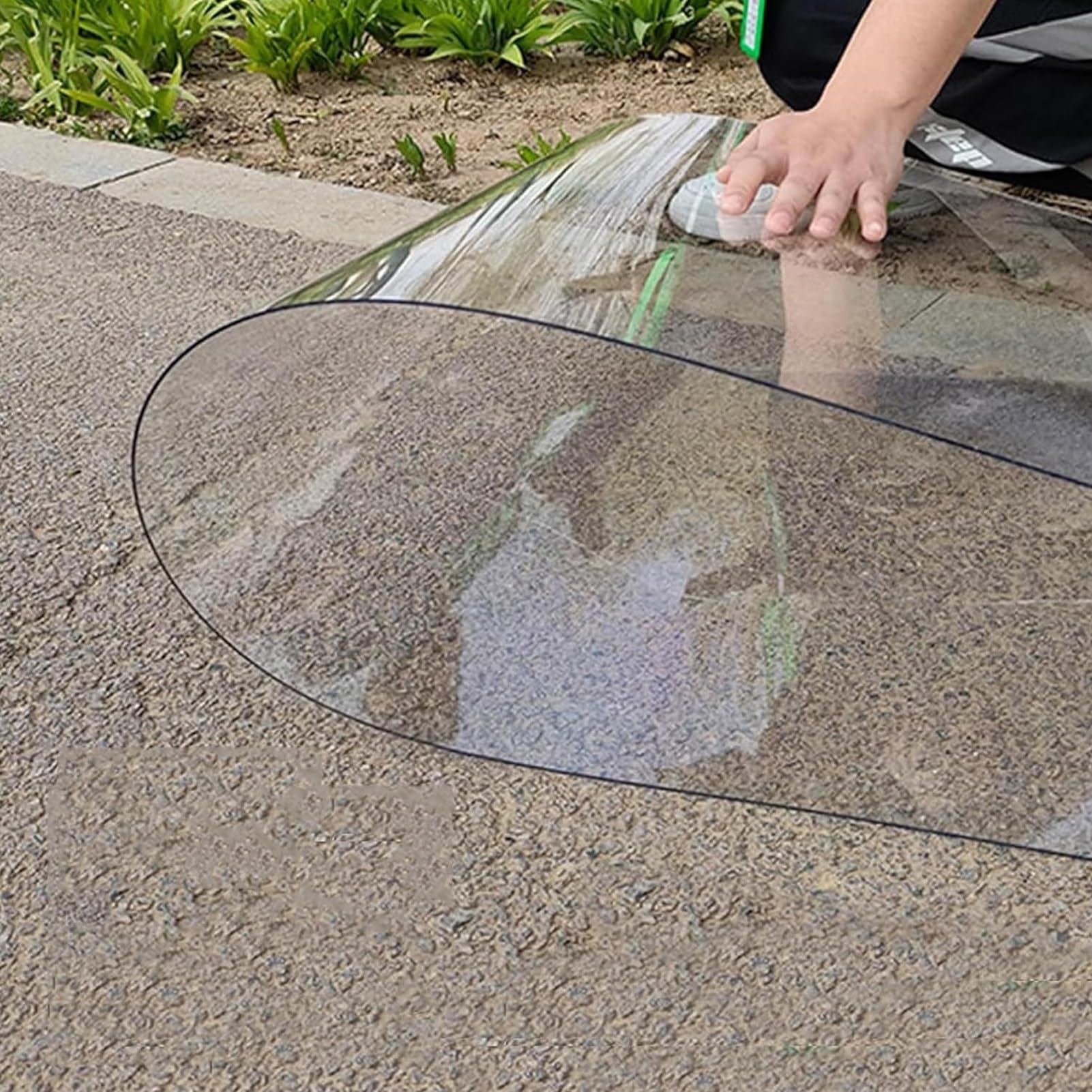 Láminas de Policarbonato Planchas Impermeable Transparente Panel de Techo de Plástico, Protección UV, para Invernadero, Marquesina, Cochera(60x200cm)