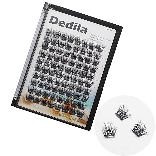 Dedila - Bandeja grande 3D para pestañas de ojos con aspecto natural, base fina, pestañas postizas individuales de tallo ancho, pestañas postizas de