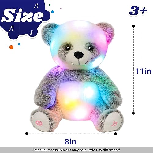 Vista 20 de Cuteoy Peluche de unicornio blanco con luces LED, regalo de cumpleaños y Navidad, juguete para niños pequeños, 15 pulgadas
