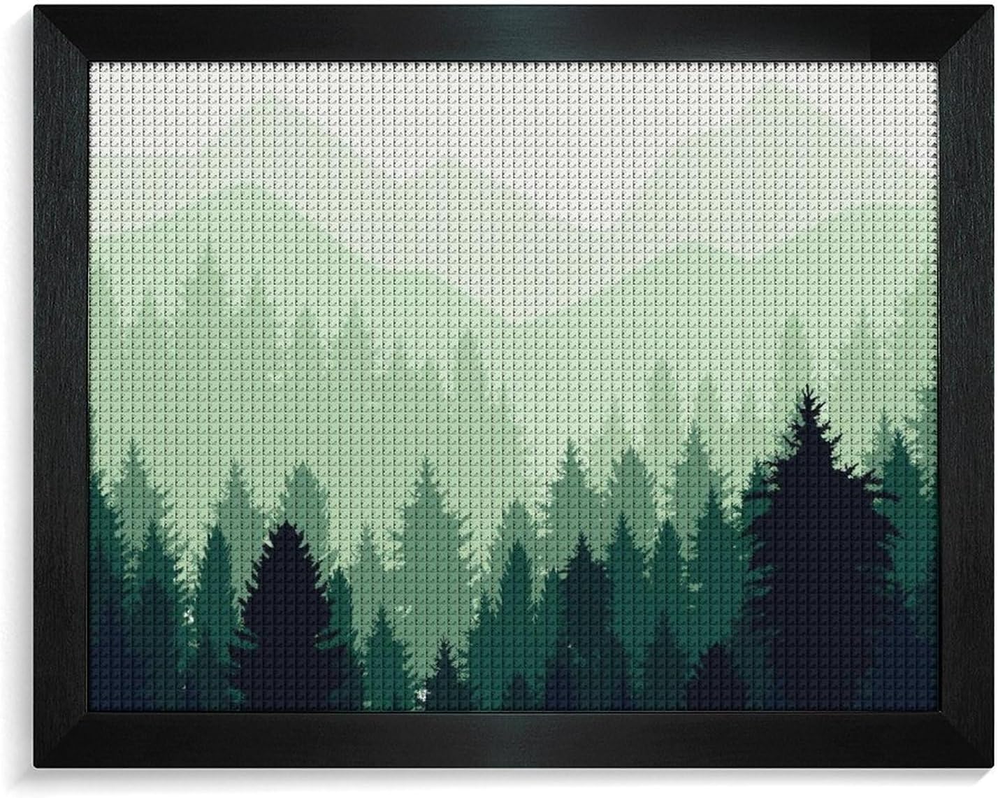 Forest Landscape Printed Diamond 5D Painting Kits DIY Full Drill Crafts for Home Wall Decor 16x20 Inch Blackwood 50 * 40cm