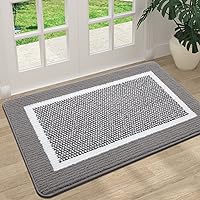 Vista 2 de Colorxy Tapete para puerta de interior, antideslizante, absorbente, resistente a la suciedad, tapetes resistentes de bajo perfil para interiores