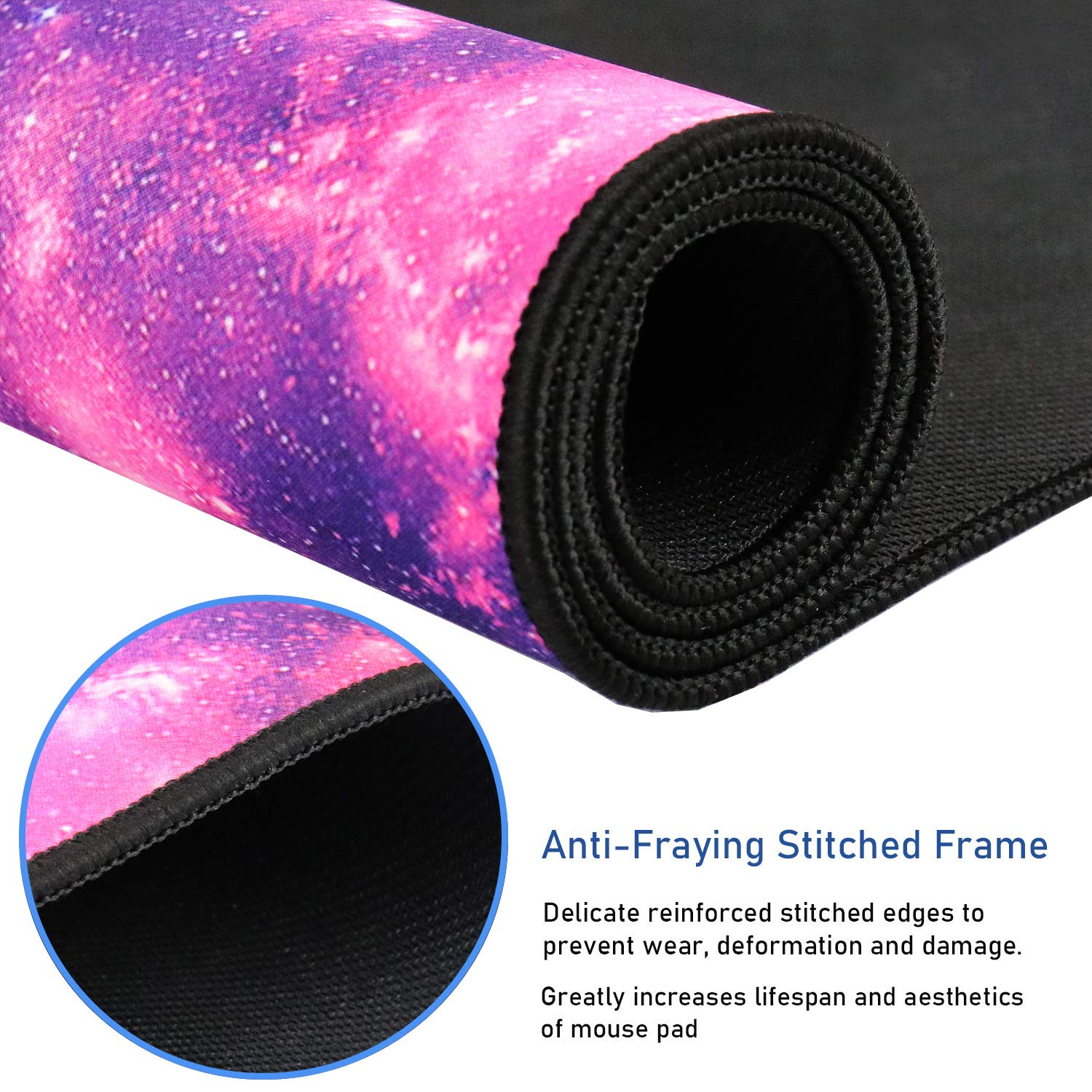 Tapis De Souris 1000x500 Bleu, Tapis Souris XXL Gaming Chat - Base Anti-Dérapante En Caoutchouc