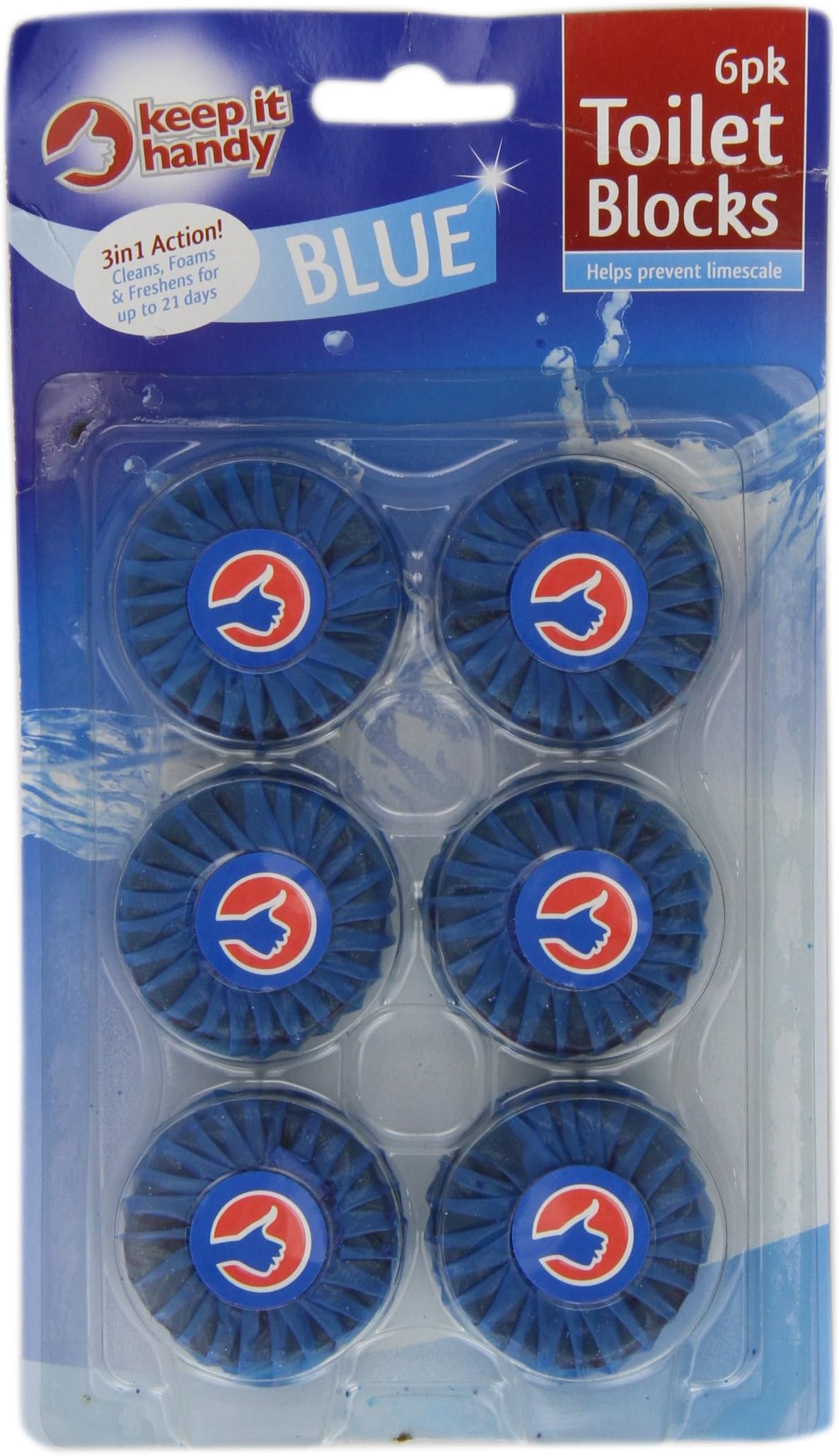 Blue Flush x 6 (Pack of 8, Total 48 Blocks)