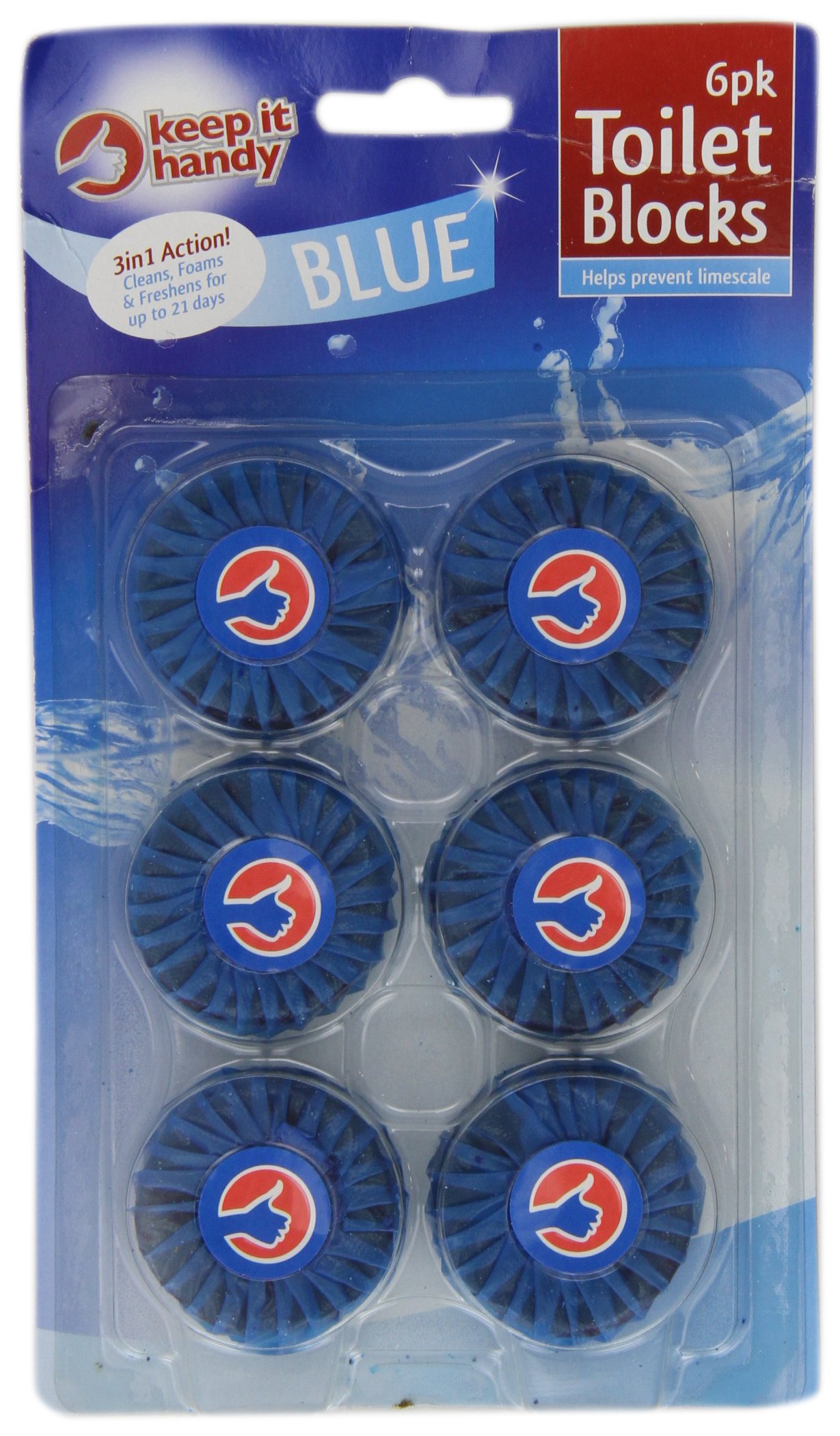 Keep It Handy Blue Flush x 6 (Pack of 8, Total 48 Blocks)