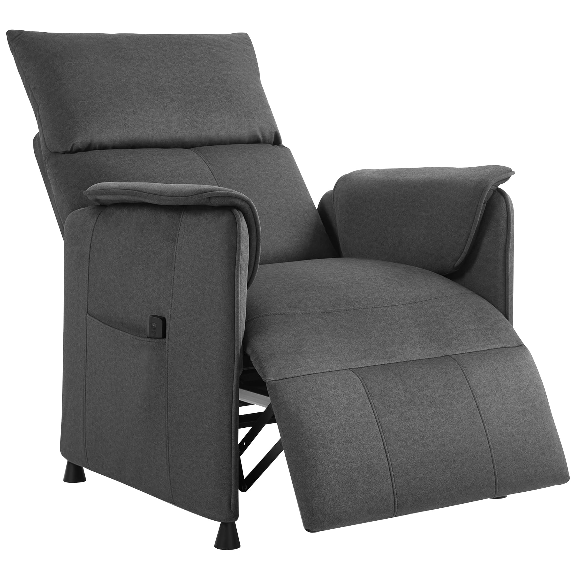 Homcom (Black) Electric Reclining Chair W/ Remote, Power Recliner For Elderly Black