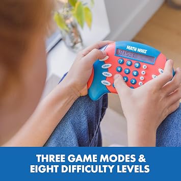Educational Insights Math Whiz - Electronic Math Games for Kids Ages 6-8, Handheld Math Game, Addition and Subtraction Toys, Multiplication and Division Games for First Graders, Kids Learning Game