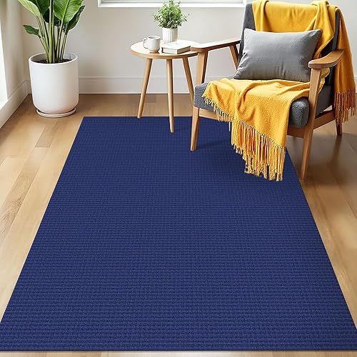 Miniatura 493 de IOHOUZE Alfombra lavable de 4 x 6 pies con parte trasera de goma antideslizante tejida para interiores y exteriores, alfombra para entrada