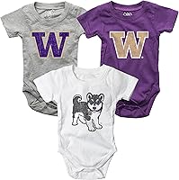 Vista 40 de Wes and Willy Baby College Team - Paquete de 3 mamelucos de algodón