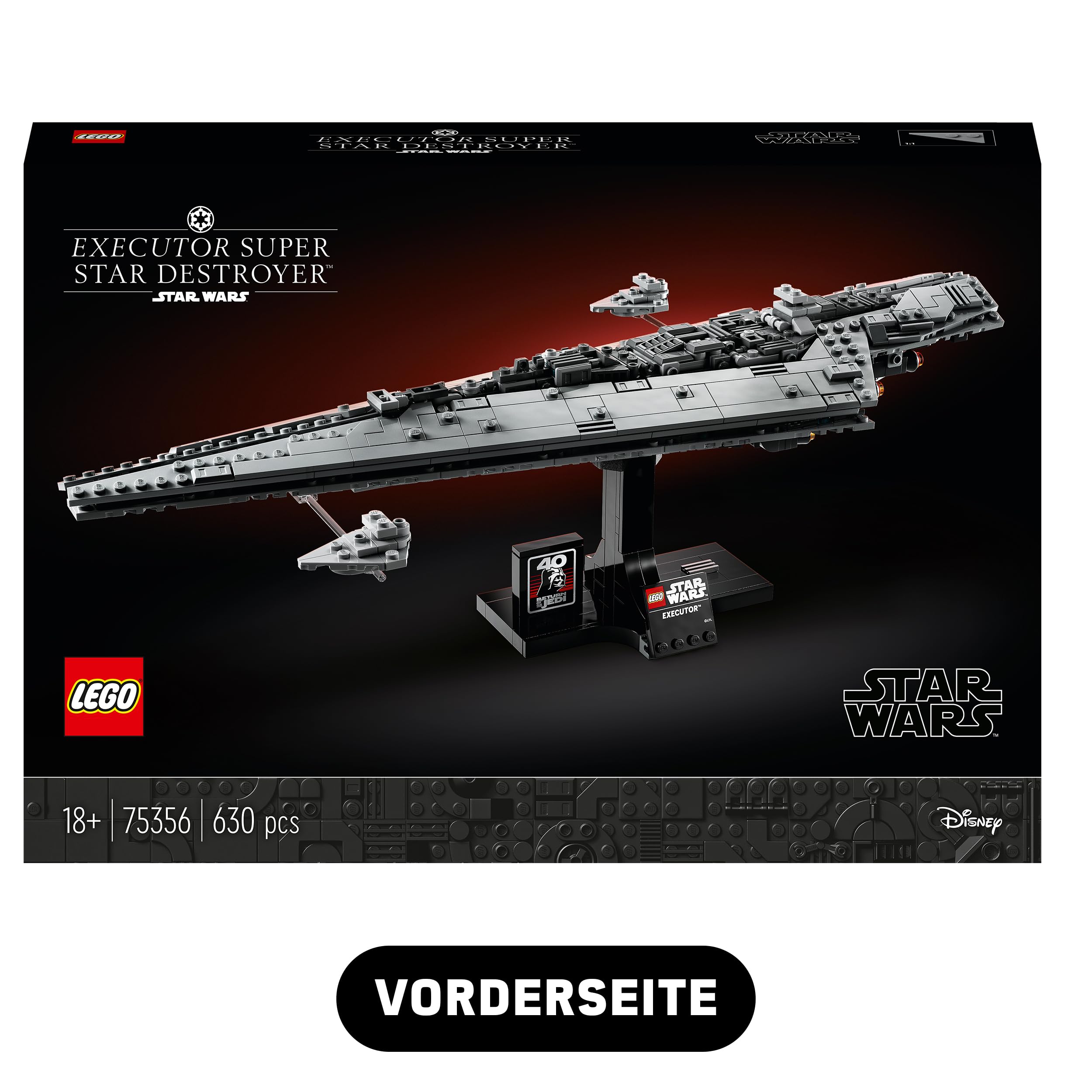 LEGO Star Wars Sternenzerstörer 75356 Star Destroyer Executor, Imperial Super Sternenzerstörer Set (inkl. bedruckter Fliese)
