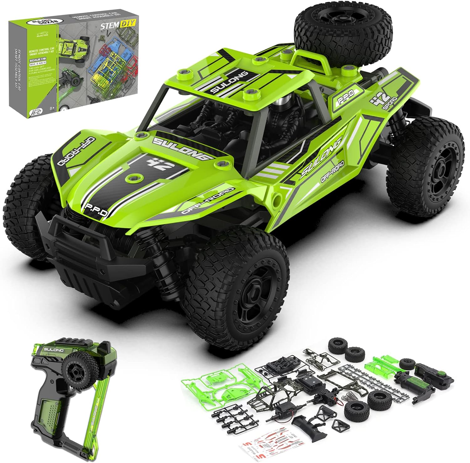 1/18 RC Building Car, 2.4GHz Remote Control Car DIY RC
