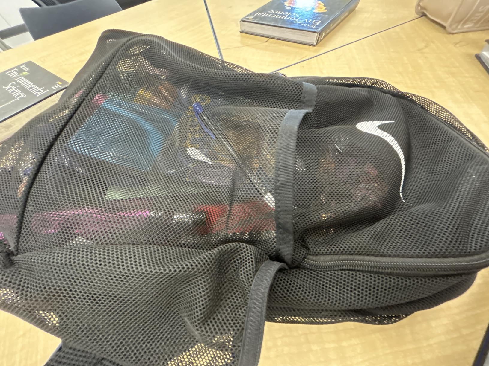 black mesh nike backpack