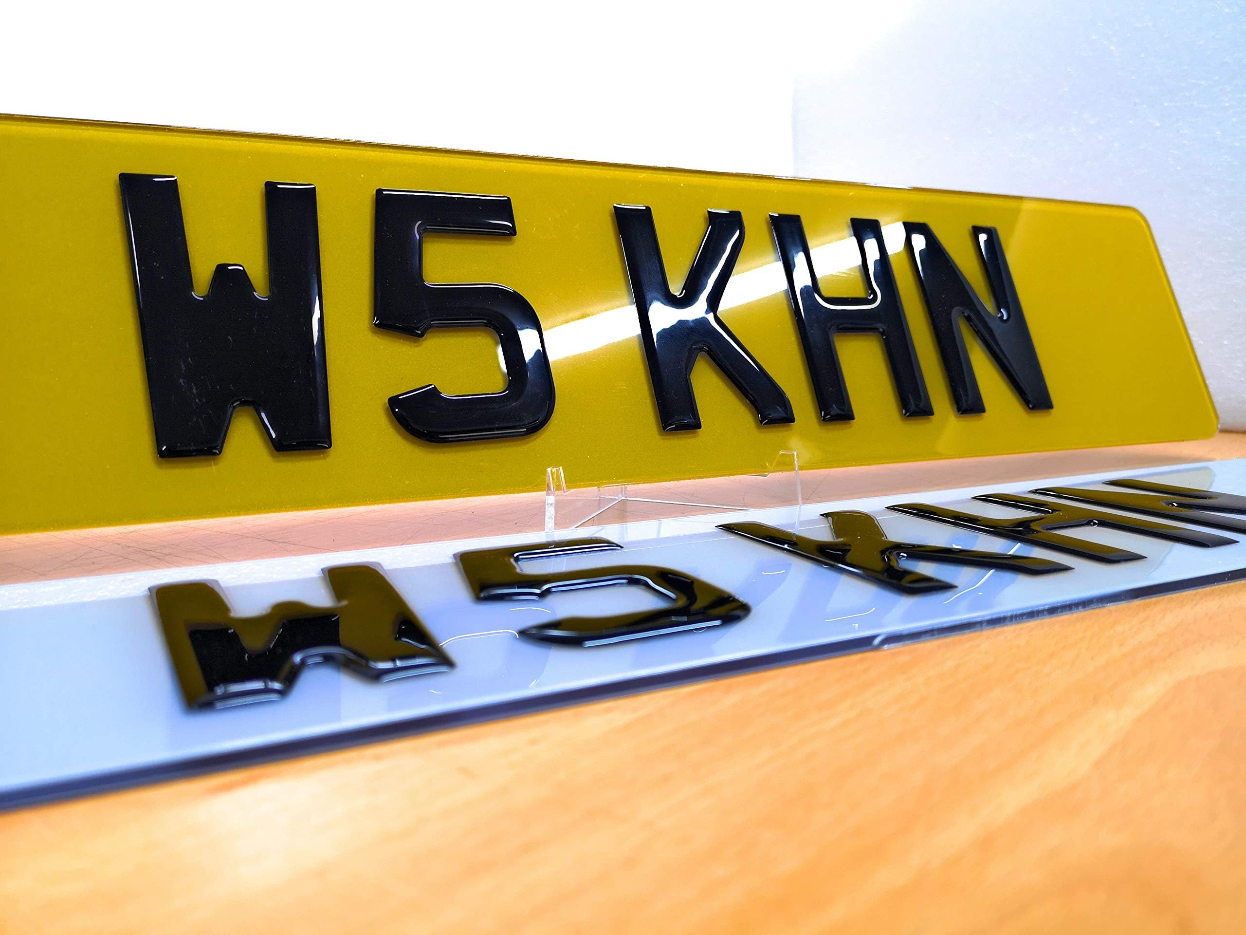 3D Black Domed Raised Gel UK Font Car Number Plates