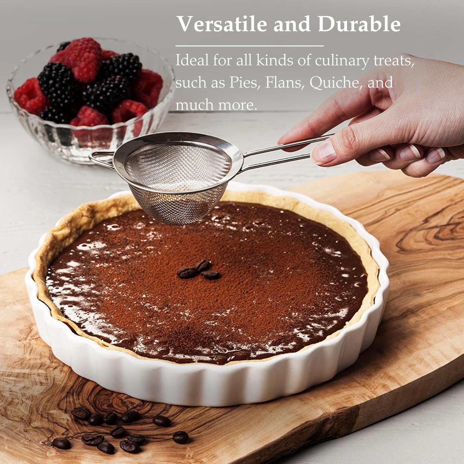 WM Bartleet & Sons 1750 T161 Plat à Tarte Rond Traditionnel Porcelaine (22cm) - Blanc