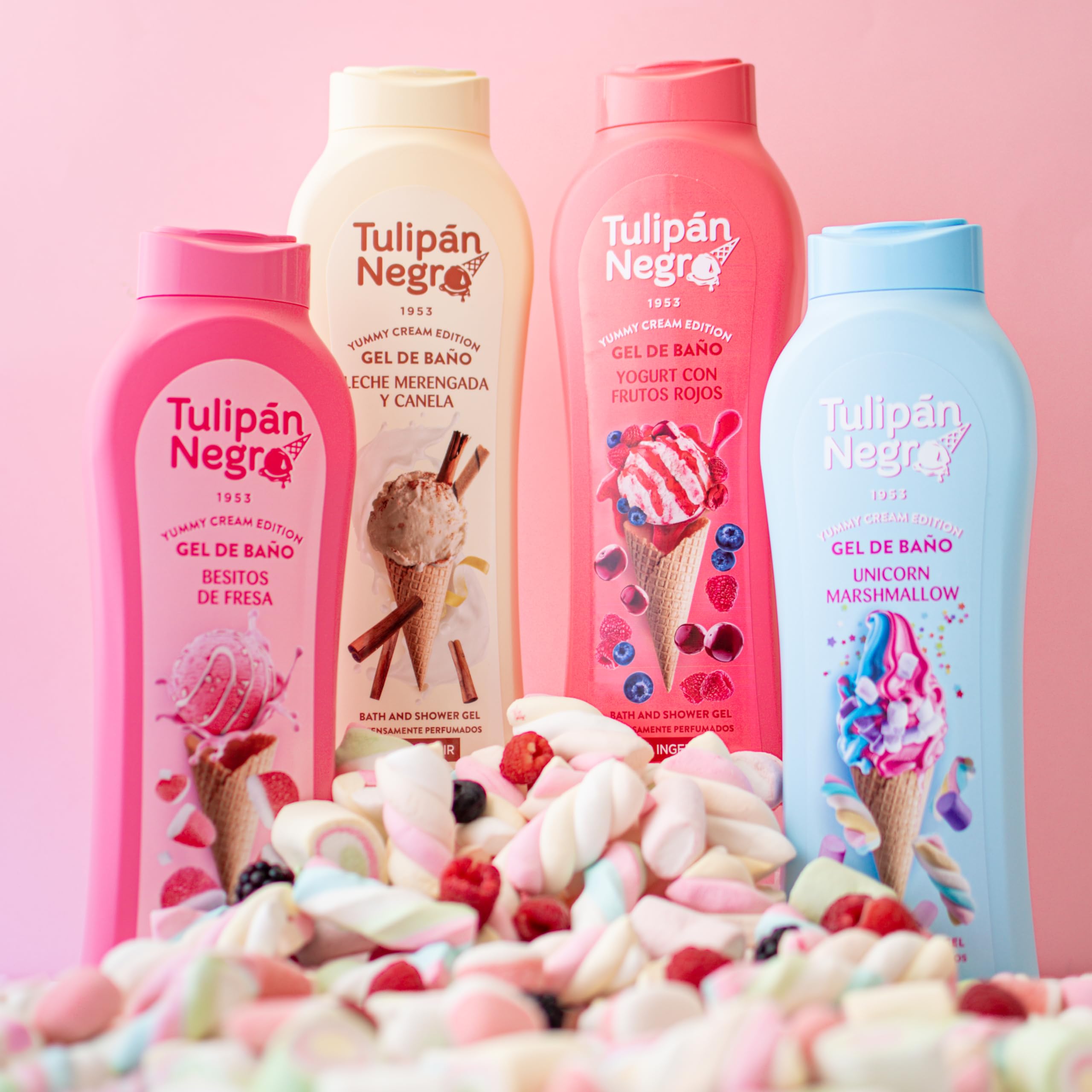 Tulipán Negro - Gel de Baño Besitos de Fresa, Nutritivo e Hidratante, Gel de Ducha con Fragancia Dulce y Goolosa, 650 ml — view 5