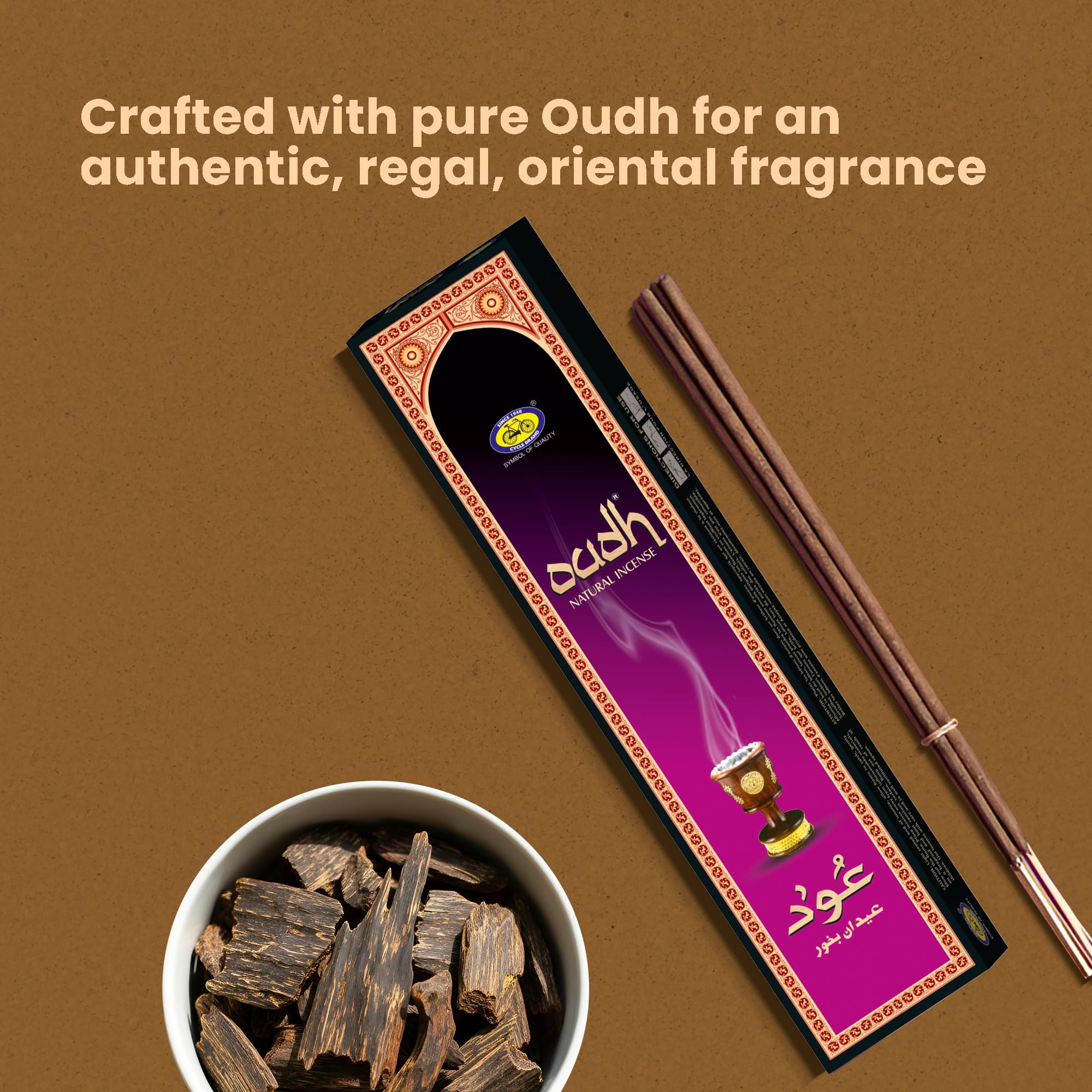 Auténtico OUDH Fragancia Artesanos Incienso Indio Paquete (12 Paquetes)