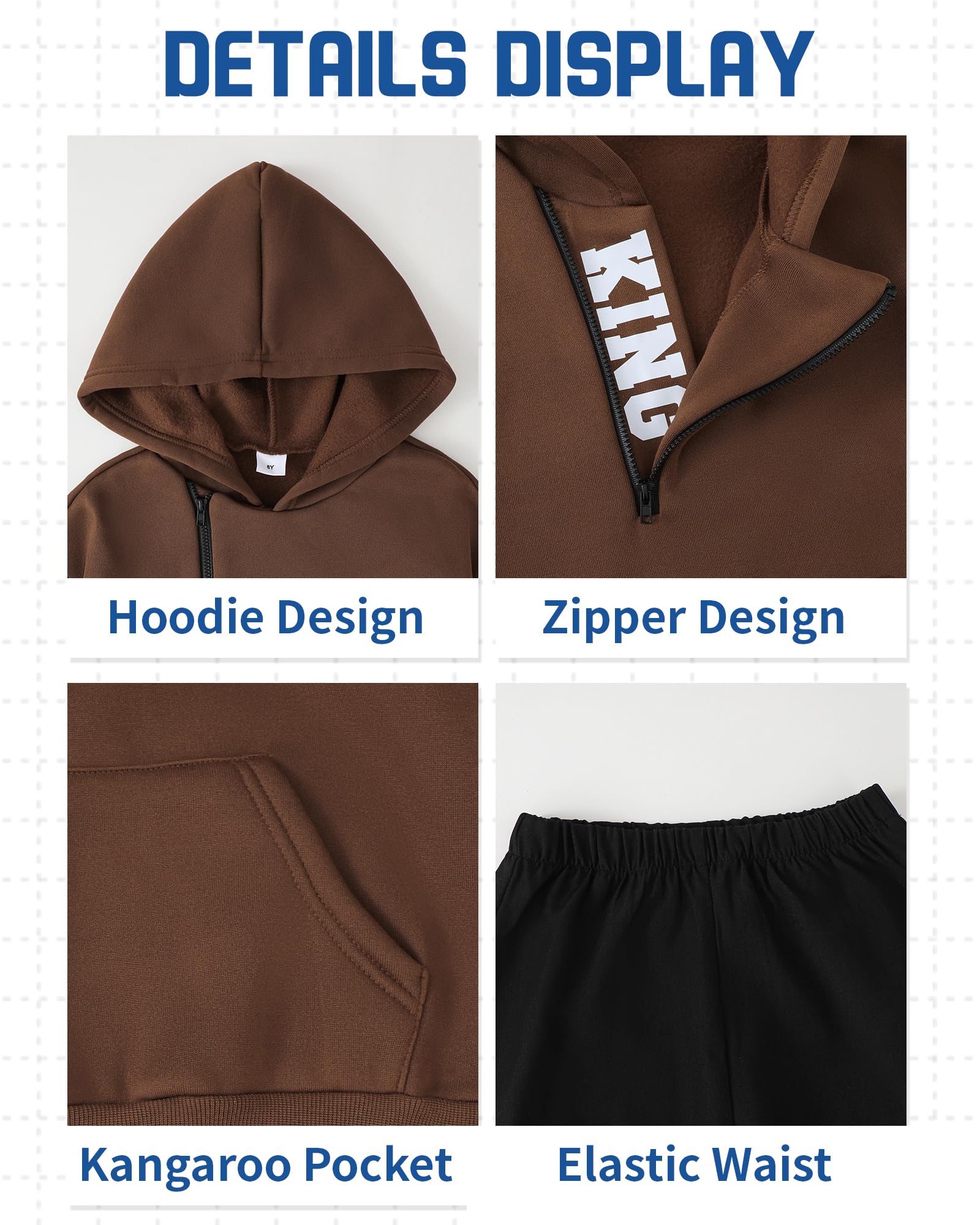 Ropa para niños y niños, ropa de otoño e invierno, manga larga, forro polar con capucha, sudadera y pantalones deportivos
