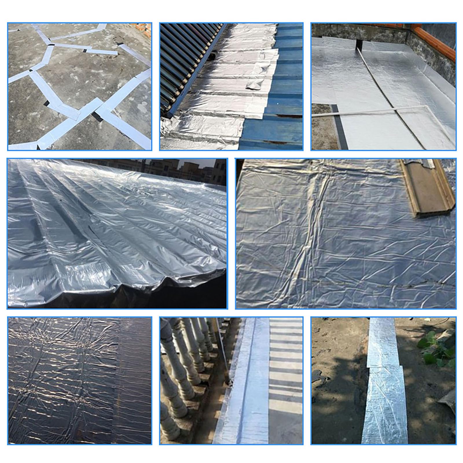 Maison Intelligente, Ruban adhésif de réparation de toiture en Asphalte imperméable, Ruban bitumineux en Aluminium, Isolation Thermique pour Murs, toits, sols e