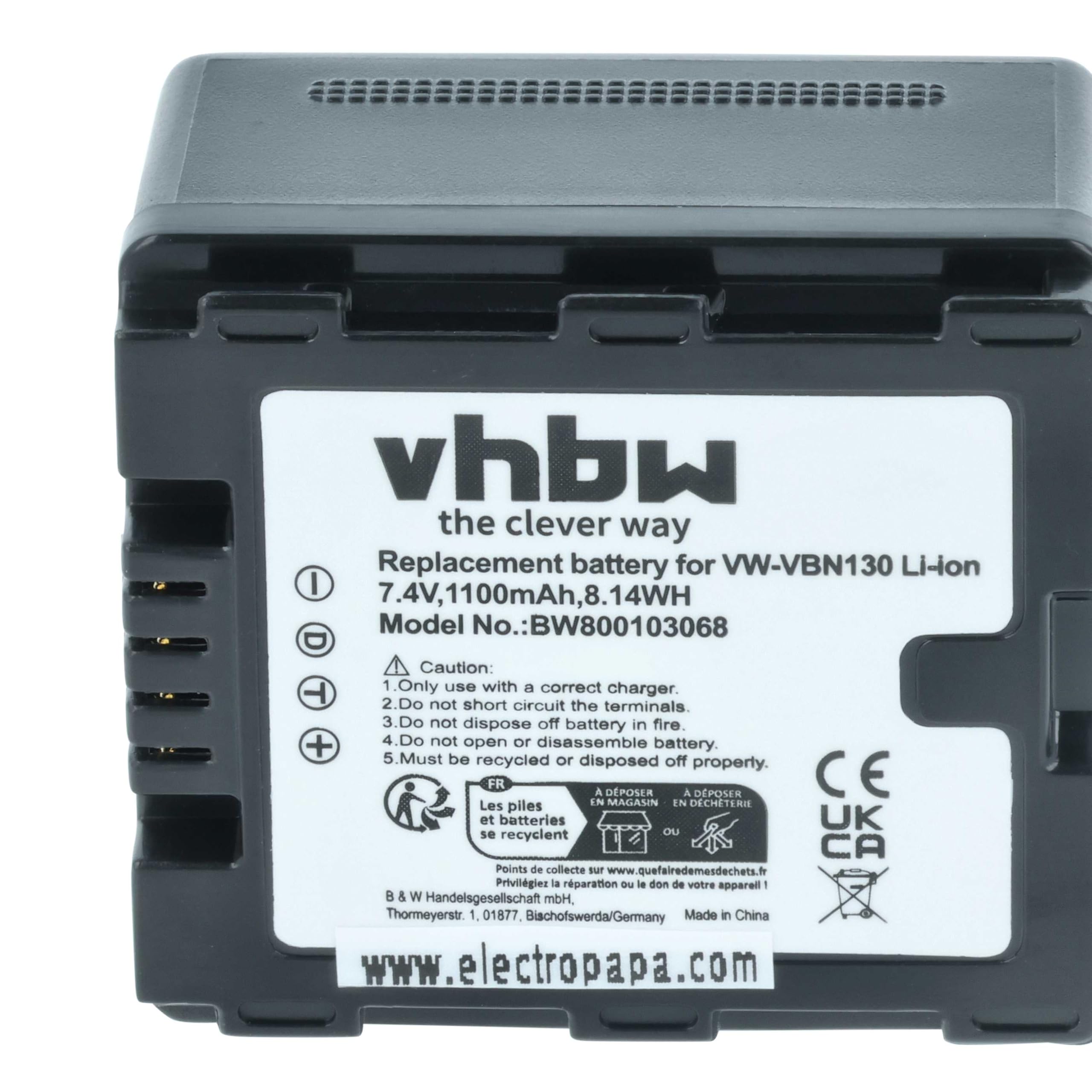 vhbw 2X Akku kompatibel mit Panasonic HC-X909