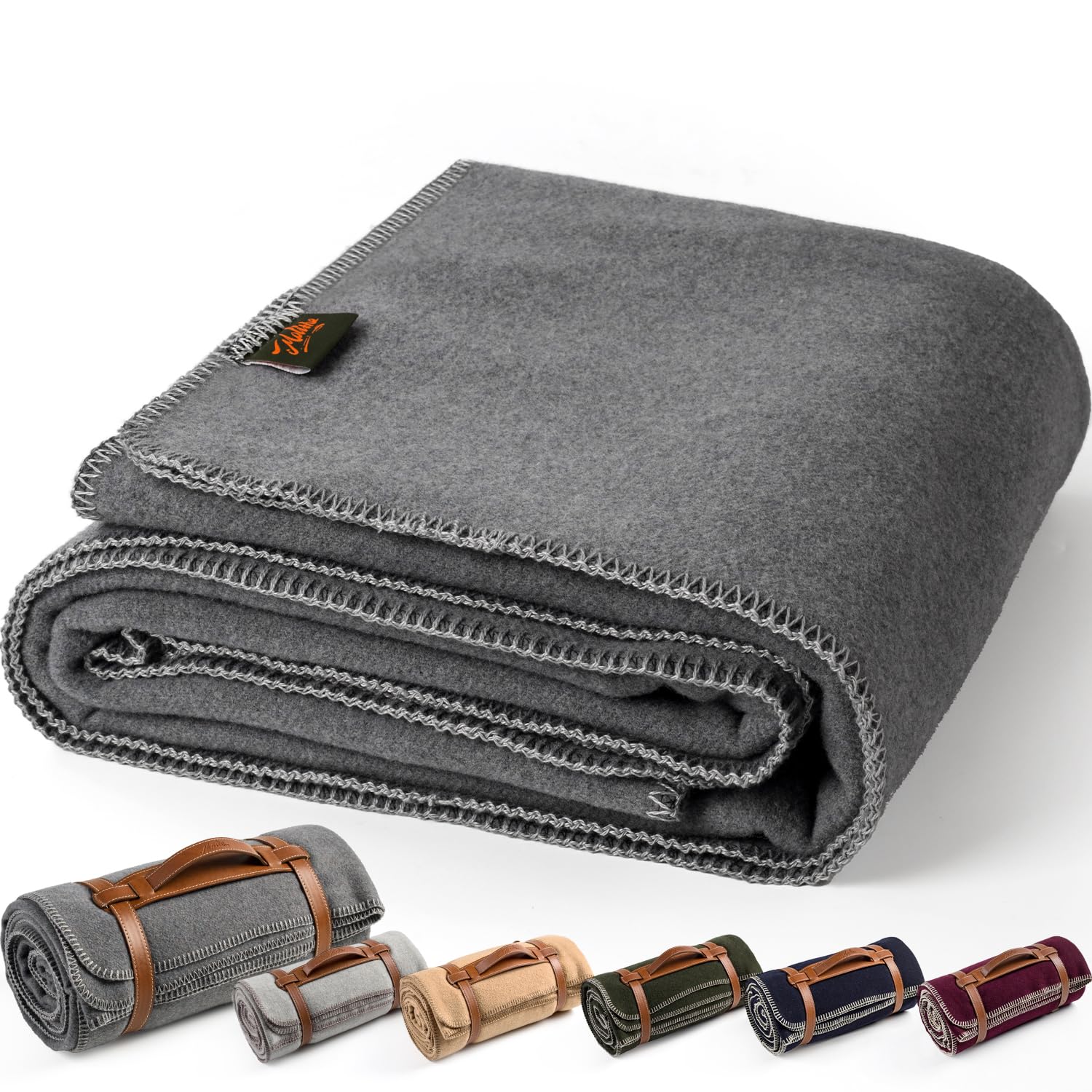 Molithe Ultra Warm Merino Wool Blend Camping Blanket for Outdoor Adventures OEKO-TEX