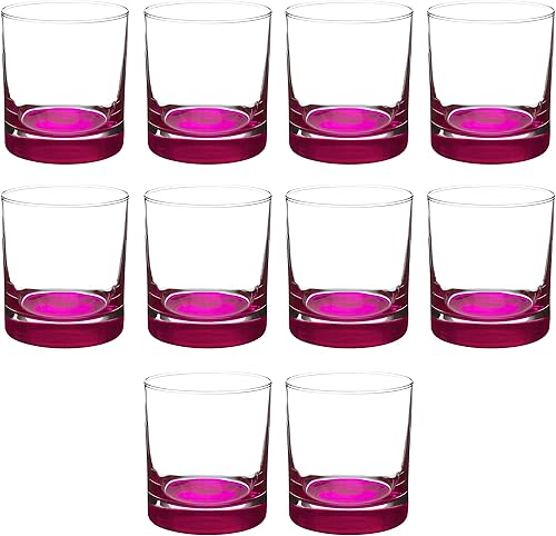Libbey - Vasos de whisky de 10 onzas, juego de 10 unidades, paquete a granel, base pesada, vidrio de moda antigua, perfecto para whisky, bourbon,