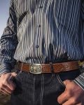 Beltroad Mens Ratchet Western Belt Leather Cowboy Belts for Men with Automatic Western Buckle Belt for Jeans Christmas Gifts
