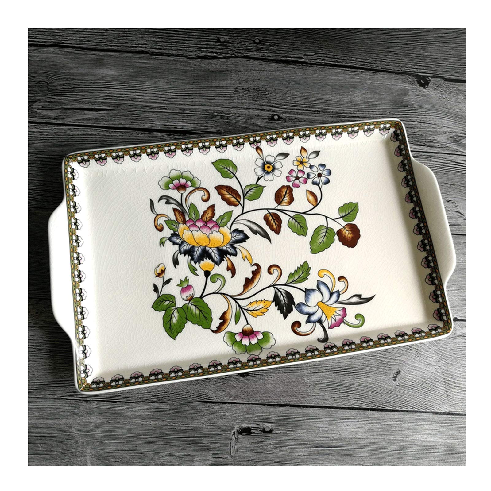 Generisch (DE koszyk na owoce 30 x 20 cm, prostokątna płyta porcelanowa, taca na owoce, na imprezę, talerz prezentacyjny, ciasto, deser, owoce, (EA))