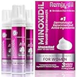 Minoxidil for Women | 5% Minoxidil For Women Hair Growth | Hair Regrowth Treatment | Unscented Topical Foam | Dermatologist Recommended | Clinically Proven Formula | 3 Month Supply